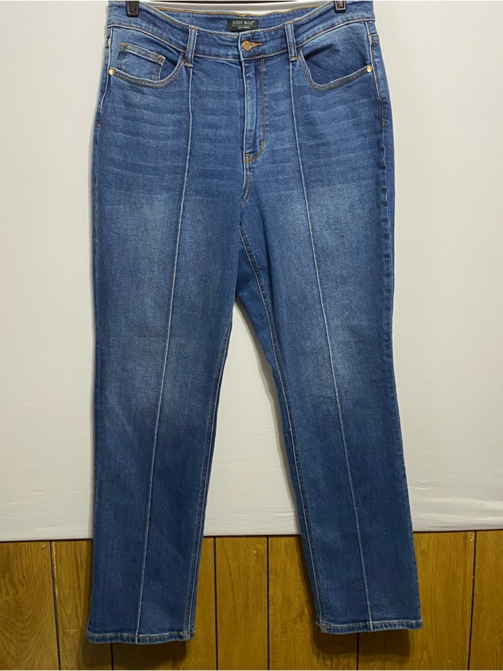Judy Blue Center Seam Straight Leg Jeans Women's Plus Size 16W Stretch